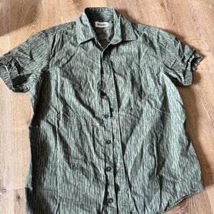 Taylor Stitch Olive Camo Button Down Shirt Size 38